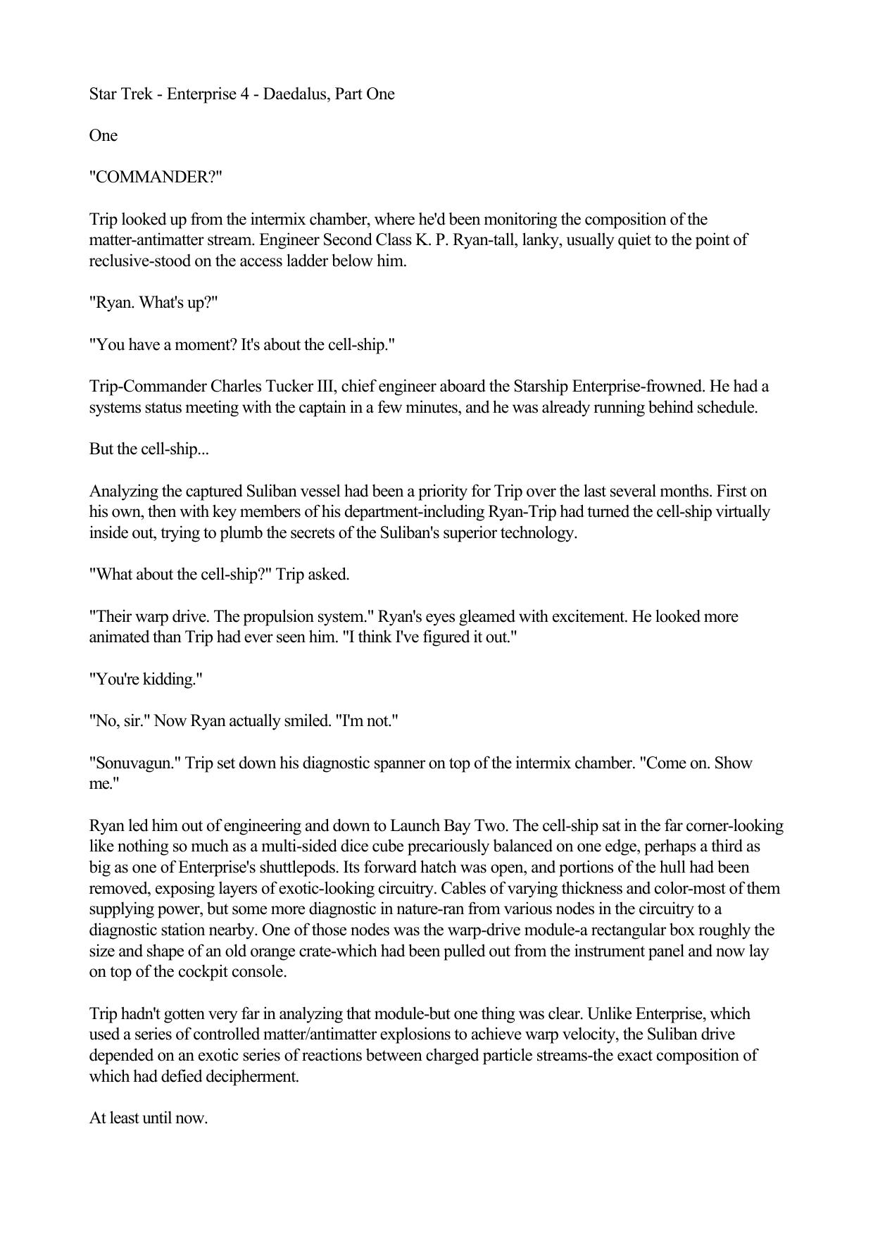 STAR TREK - Enterprise by Daedalus Part One