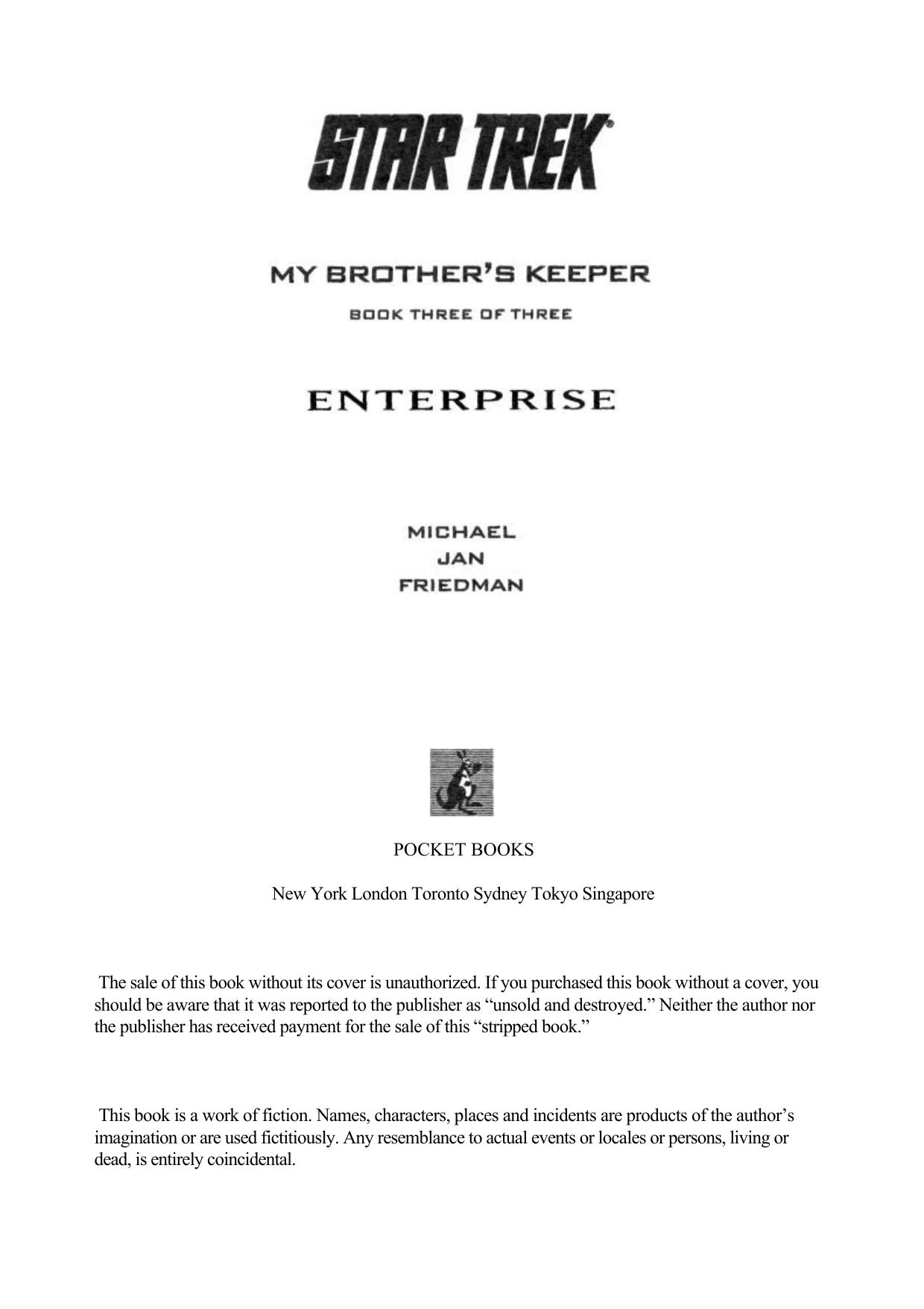STAR TREK - TOS - 087 - My Brother's Keeper, Book Three by Enterprise