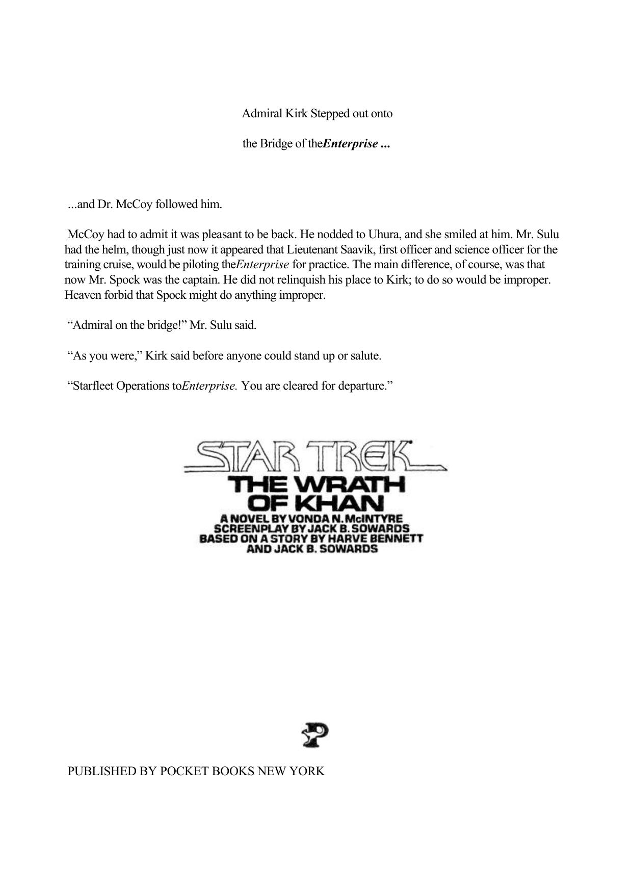 STAR TREK TOS 07 Star Trek II The Wrath of Khan by Unknown
