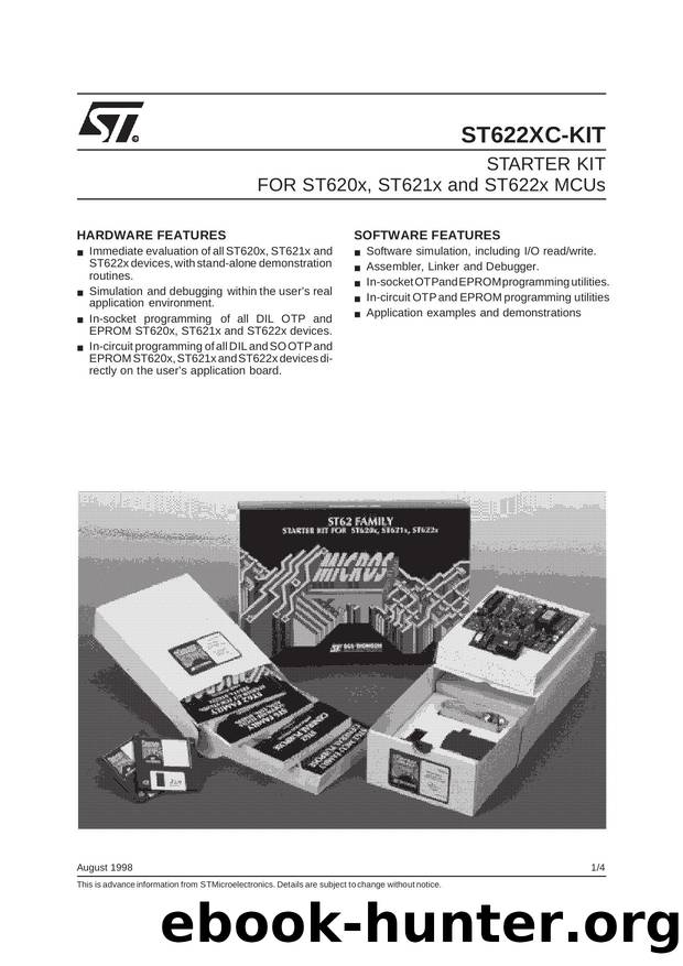 STARTER KIT FOR ST620X, ST621X AND ST622X MCU FAMILY by STMicroelectronics