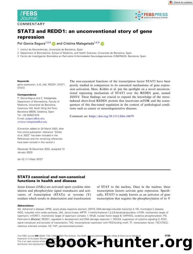 STAT3 and REDD1: an unconventional story of gene repression by Unknown
