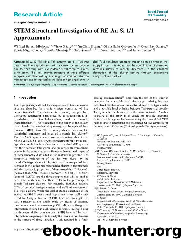 STEM Structural Investigation of REâAuâSi 11 Approximants by Unknown