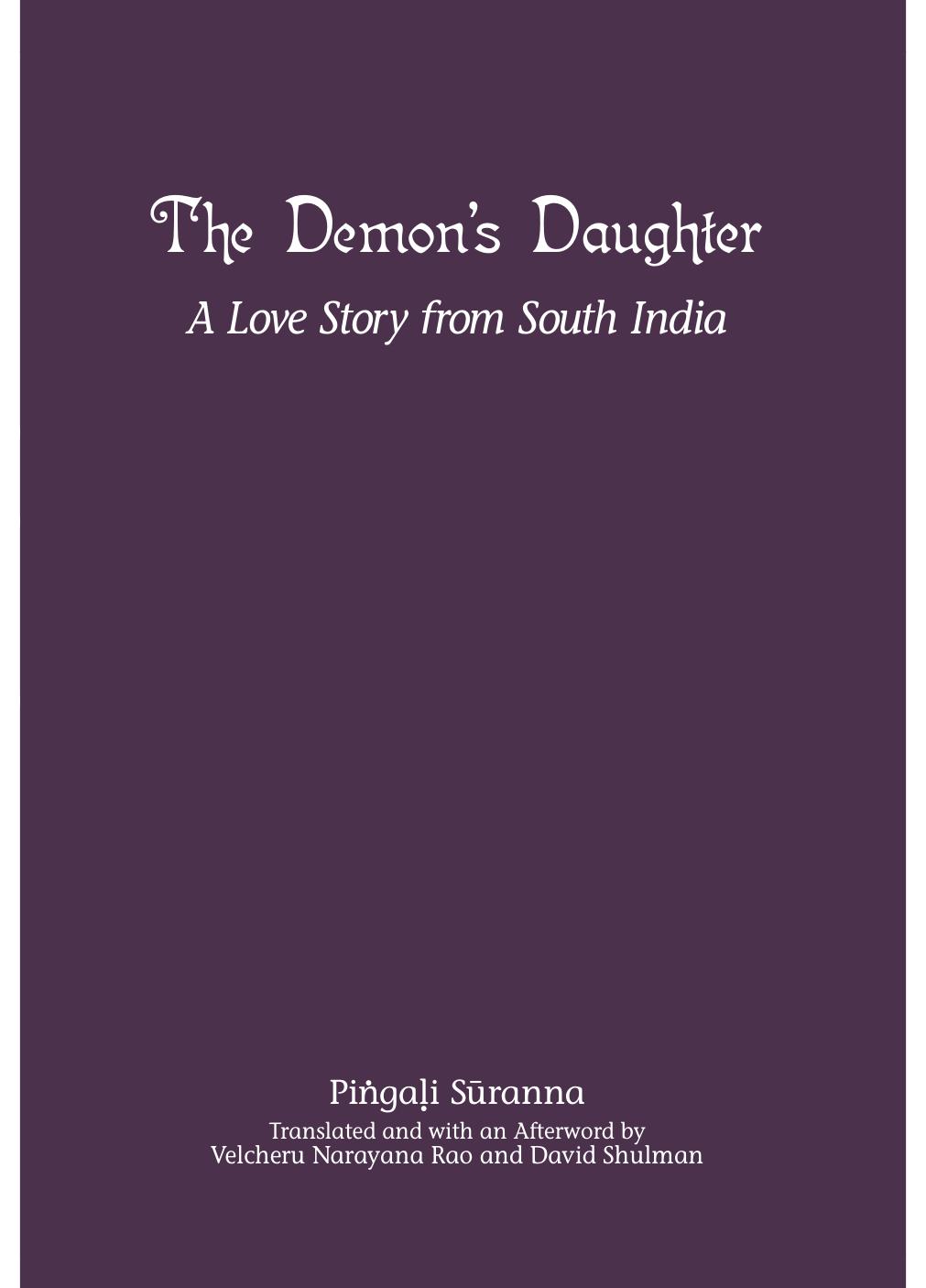 SUNY series in Hindu Studies : Demon's Daughter : A Love Story from South India by Rao Velcheru Narayana(TR)