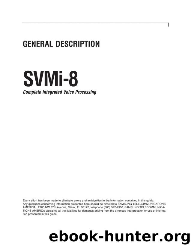 SVMi-8 General Description by Samsung Product Department