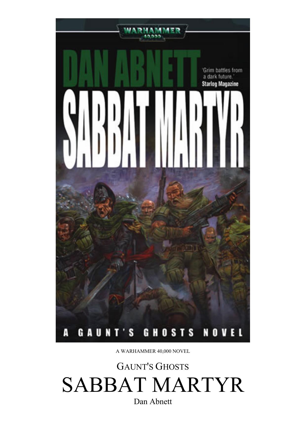Sabbat Martyr by Dan Abnett
