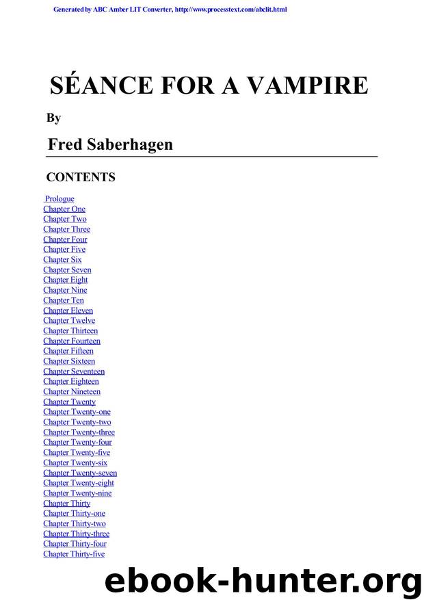 Saberhagen, Fred - Dracula 08 by Seance for a Vampire