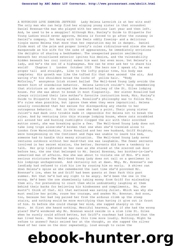 Sabrina Jeffries - Swanlea Spinsters 02 by A Notorious Love
