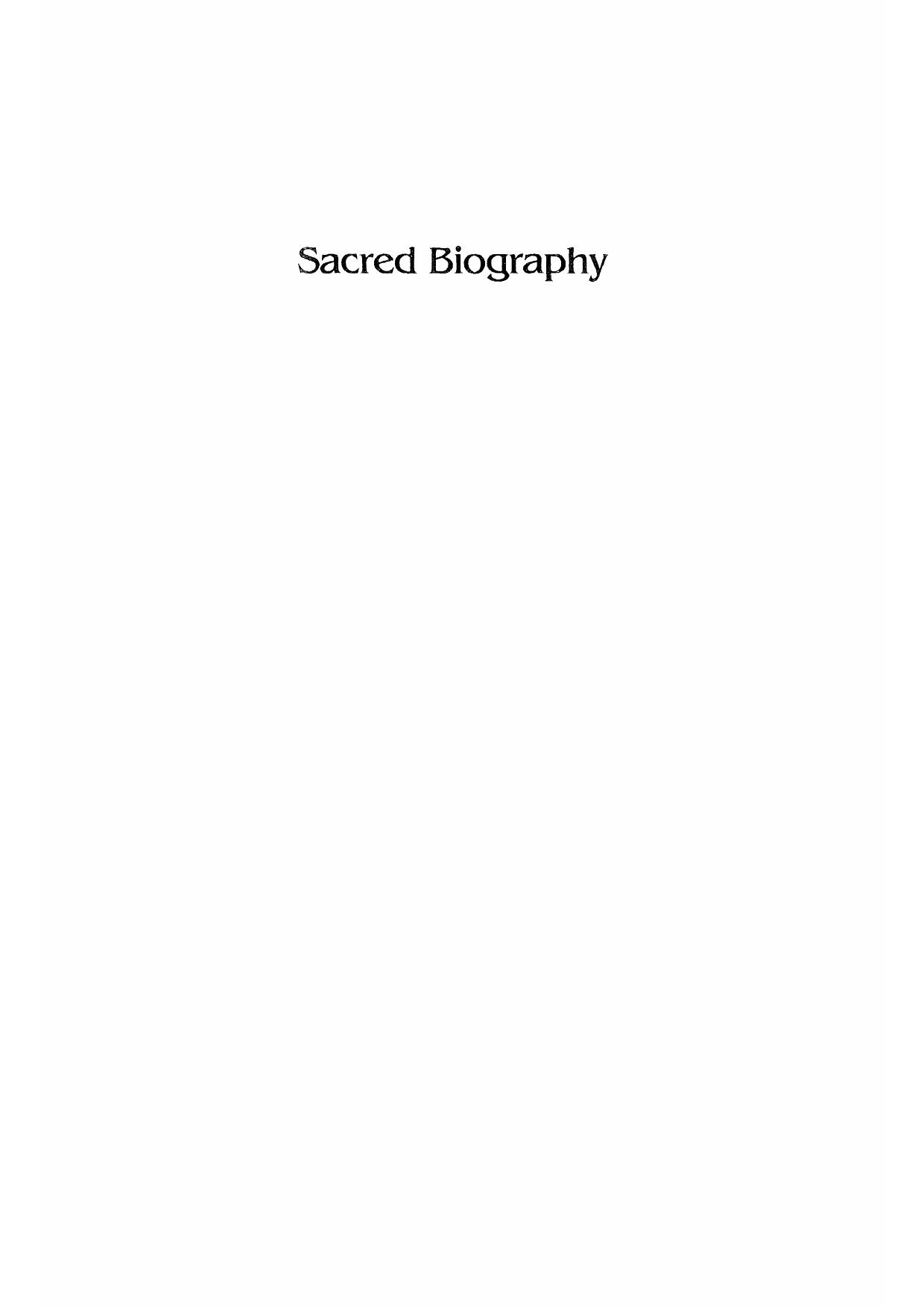 Sacred Biography: Saints and Their Biographies in the Middle Ages by Thomas Heffernan
