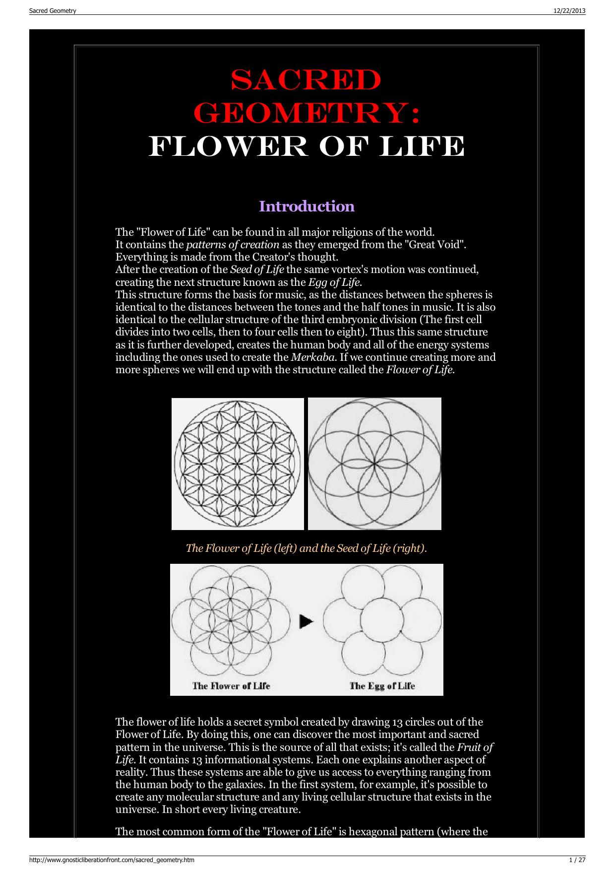 Sacred Geometry [Flower Of Life] by Unknown