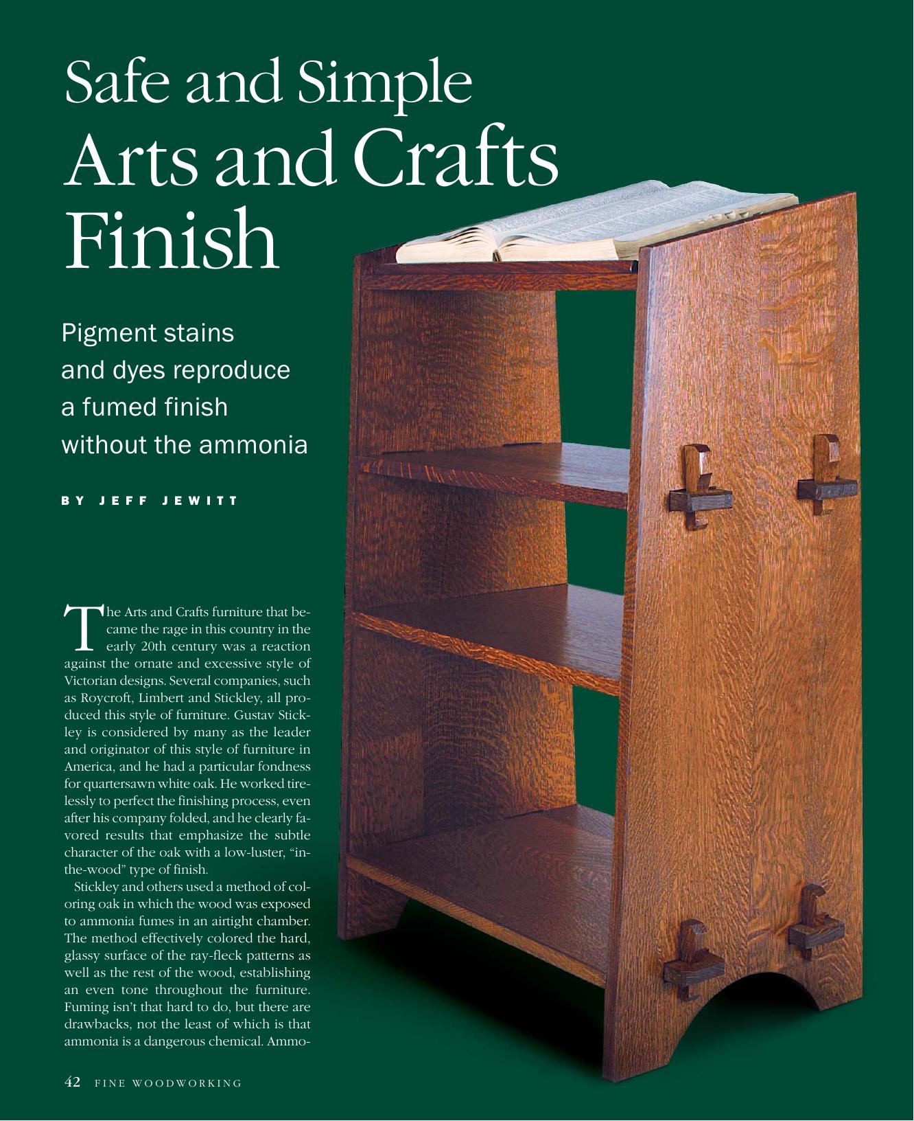 Safe and Simple Arts and Crafts Finish by Jeff Jewitt