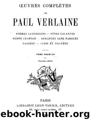 Sagesse by Paul Verlaine