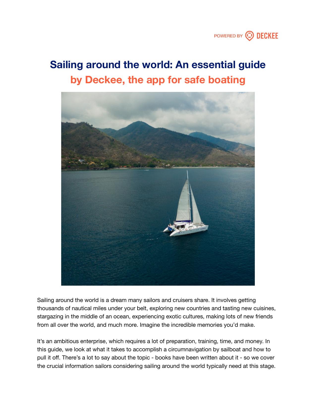 Sailing around the world by An essential guide