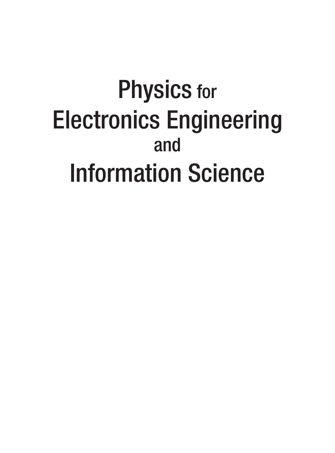 Salivahnan S. Physics for Electronics Engineering and Information Science 2018 by Unknown