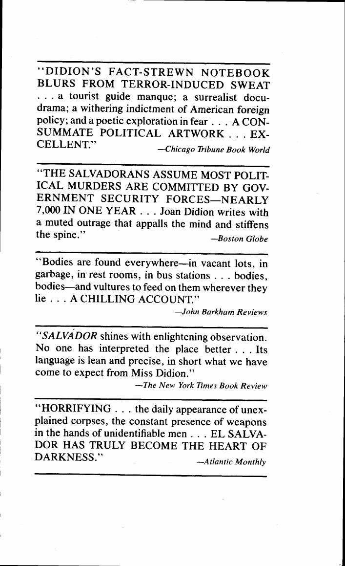 Salvador by Joan Didion