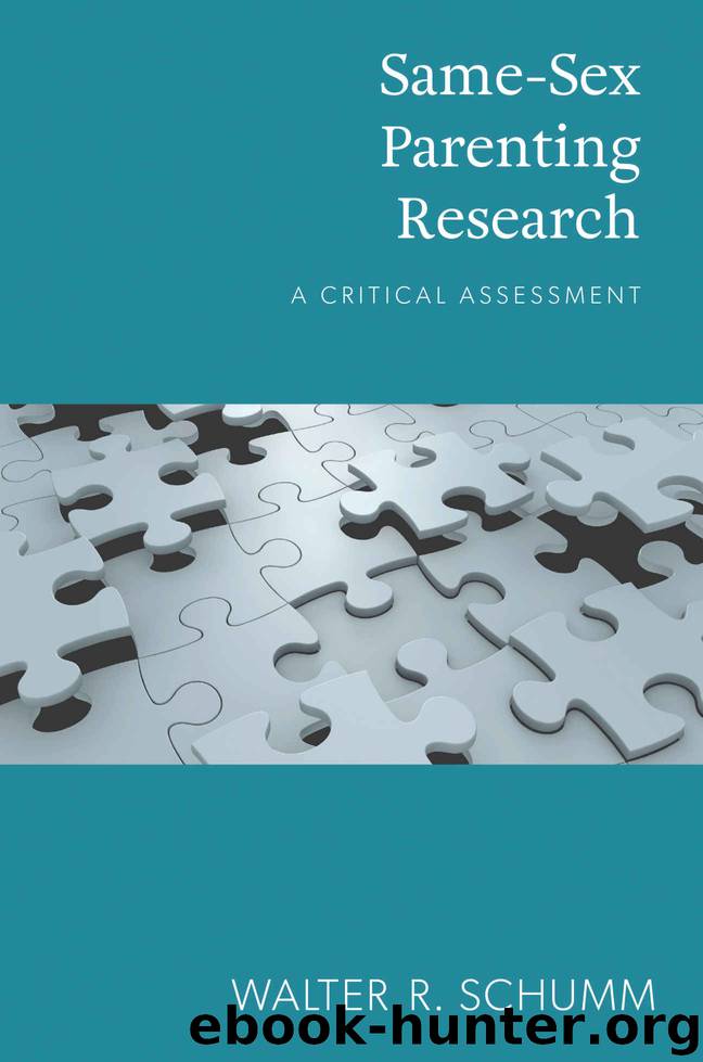 Same-Sex Parenting Research: A Critical Assessment by Walter Schumm