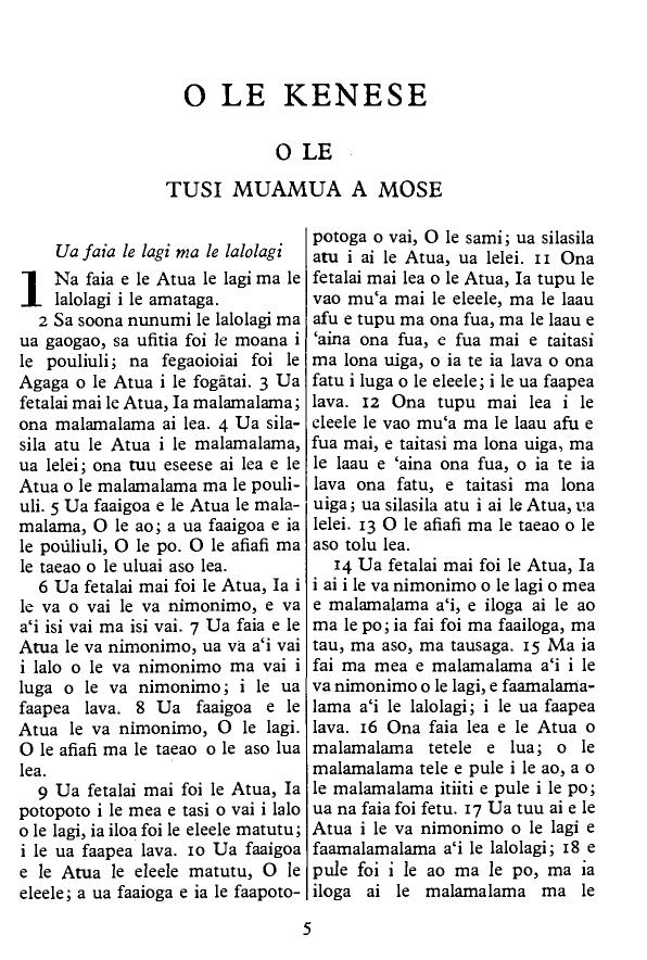 Samoan Bible by Unknown