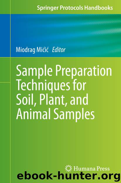 Sample Preparation Techniques for Soil, Plant, and Animal Samples by Miodrag Micic