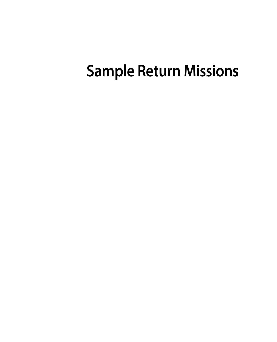 Sample Return Missions: The Last Frontier of Solar System Exploration by Andrea Longobardo