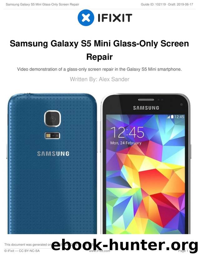 Samsung Galaxy S5 Mini Glass-Only Screen Repair by Unknown