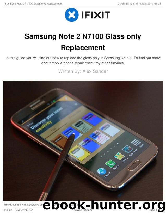 Samsung Note 2 N7100 Glass only Replacement by Unknown
