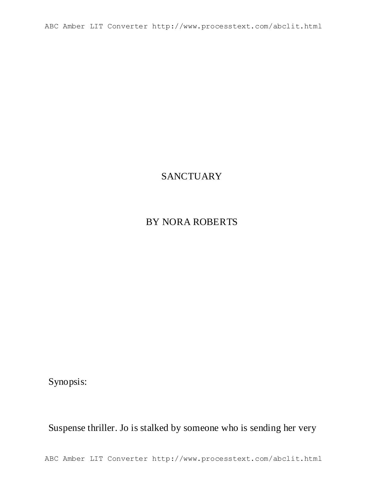 Sanctuary by Nora Roberts by Unknown