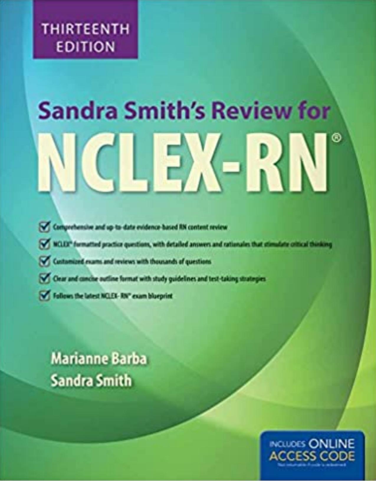 Sandra Smith's review for NCLEX-RN by Sandra Fucci Smith; Marianne P. Barba