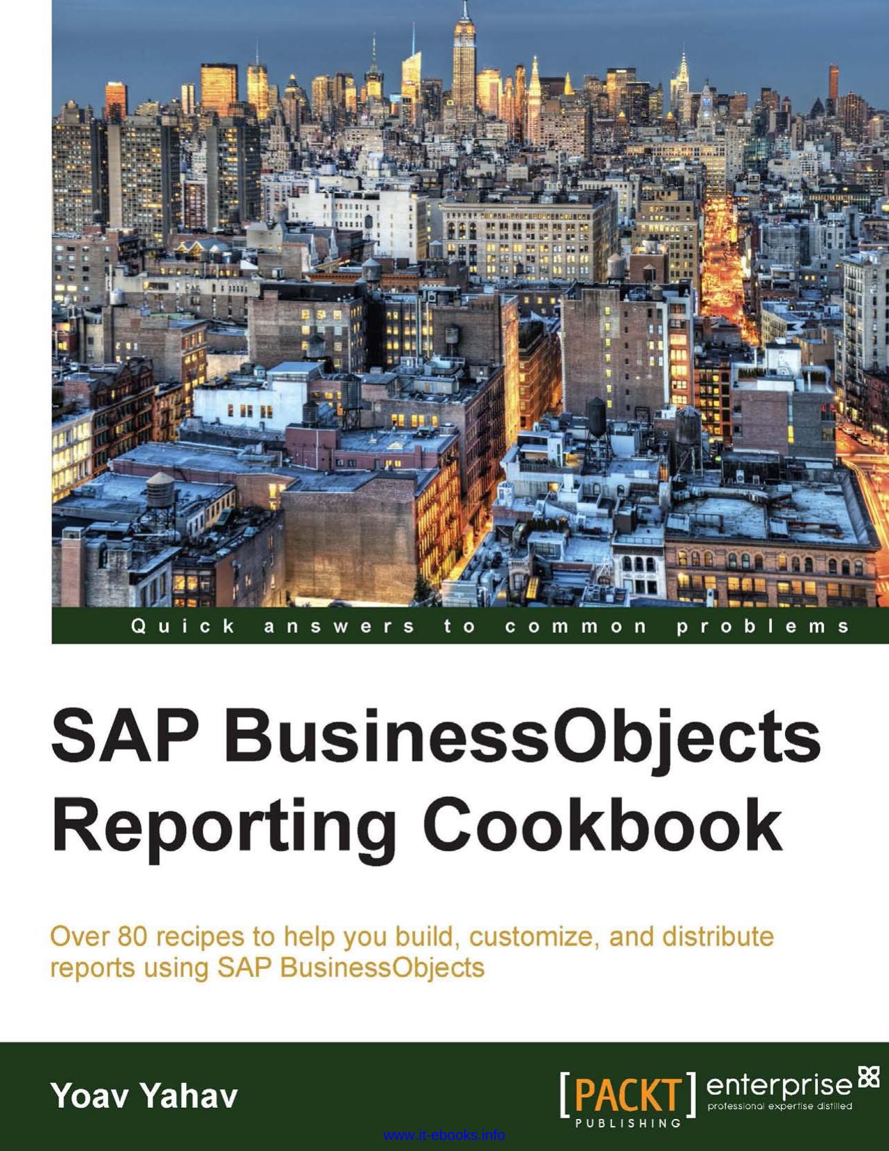 Sap Businessobjects Reporting Cookbook by Unknown