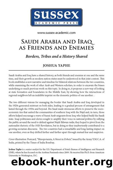 Saudi Arabia and Iraq as Friends and Enemies by Joshua Yaphe