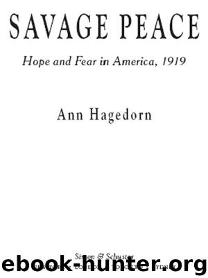Savage Peace by Ann Hagedorn