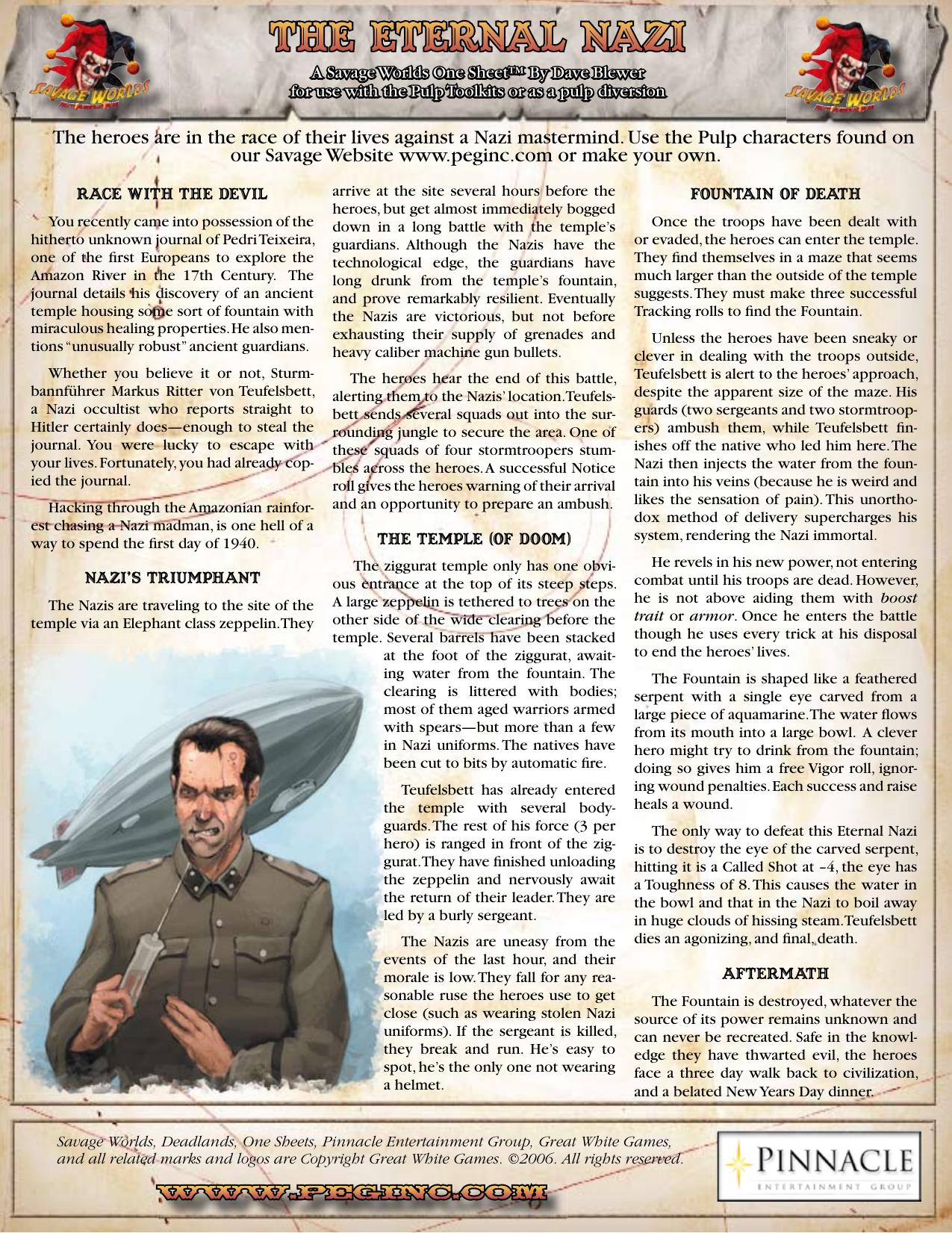 Savage Worlds The Eternal Nazi by Unknown