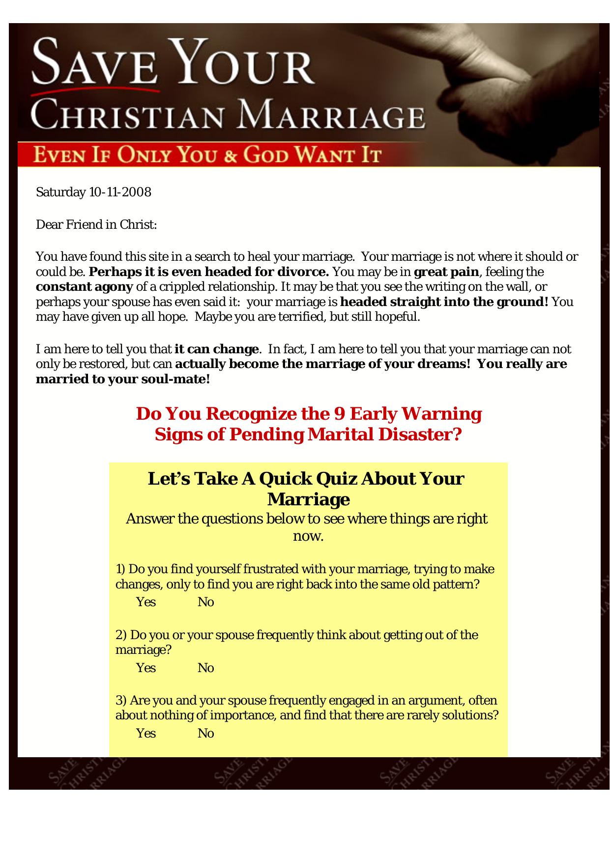 Save Your Christian Marriage. by Best of Kuszter's Collection