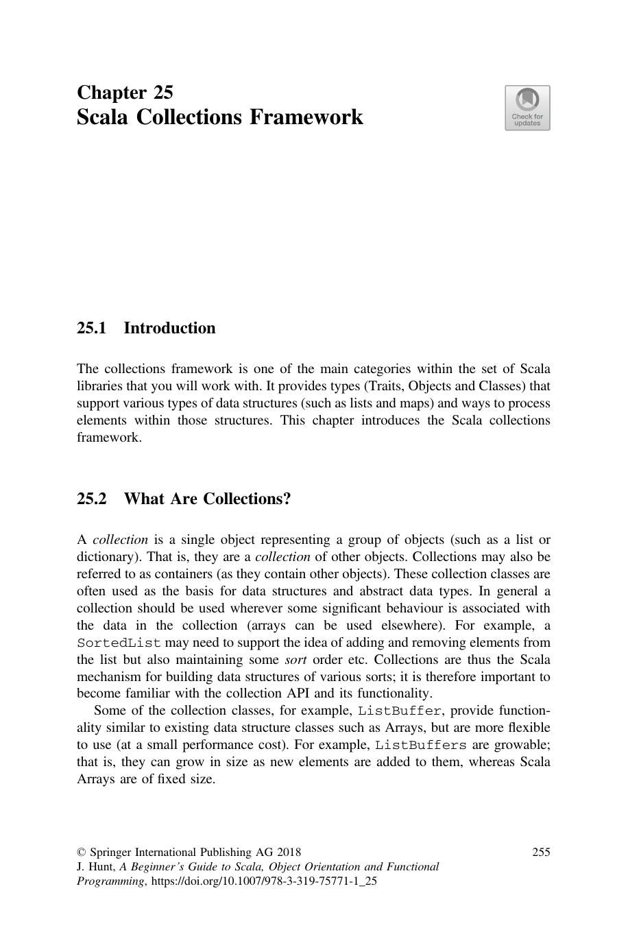Scala Collections Framework by John Hunt