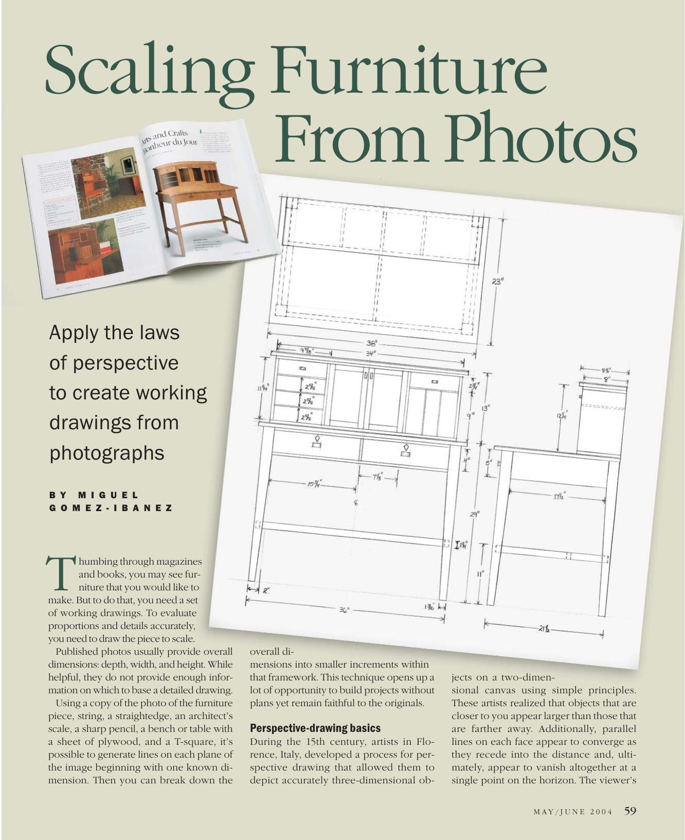 Scaling Furniture from Photos by Miguel Gomez-Ibanez