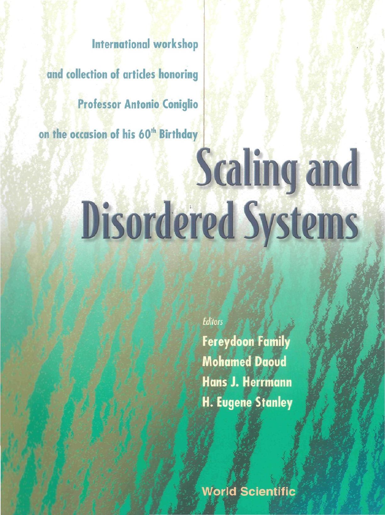 Scaling and Disordered Systems by Fereydoon Family