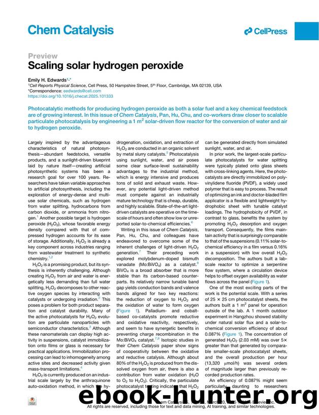 Scaling solar hydrogen peroxide by Emily H. Edwards