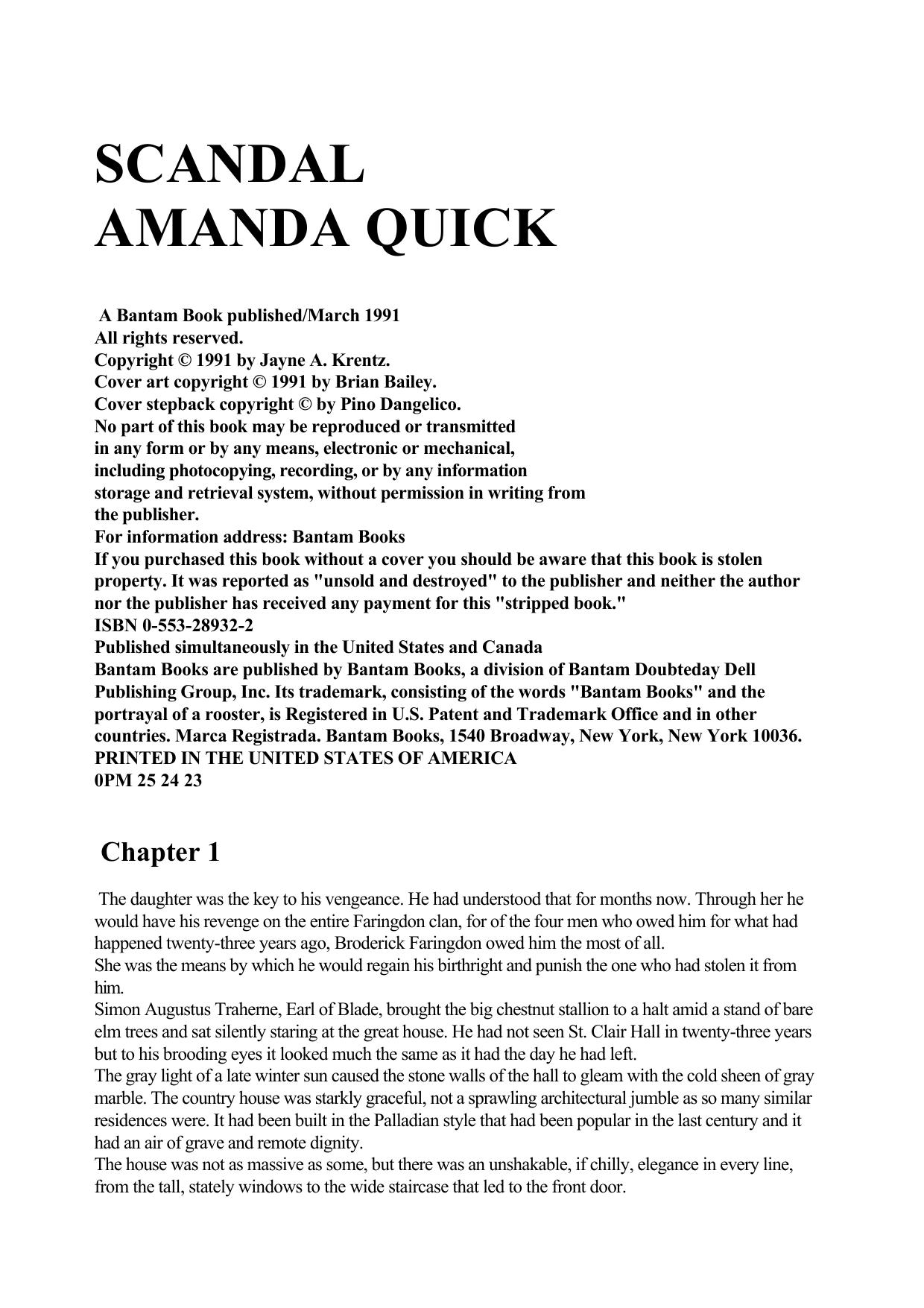 Scandal by Amanda Quick