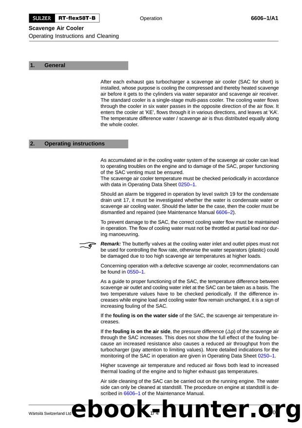Scavenge Air Cooler, Operating instructions and Cleaning by ffo001