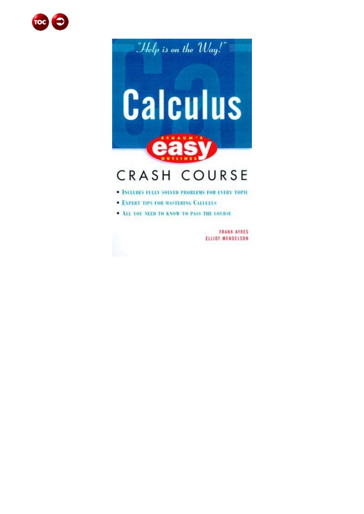 Schaum's Easy Outline: Calculus (Repost) by Unknow