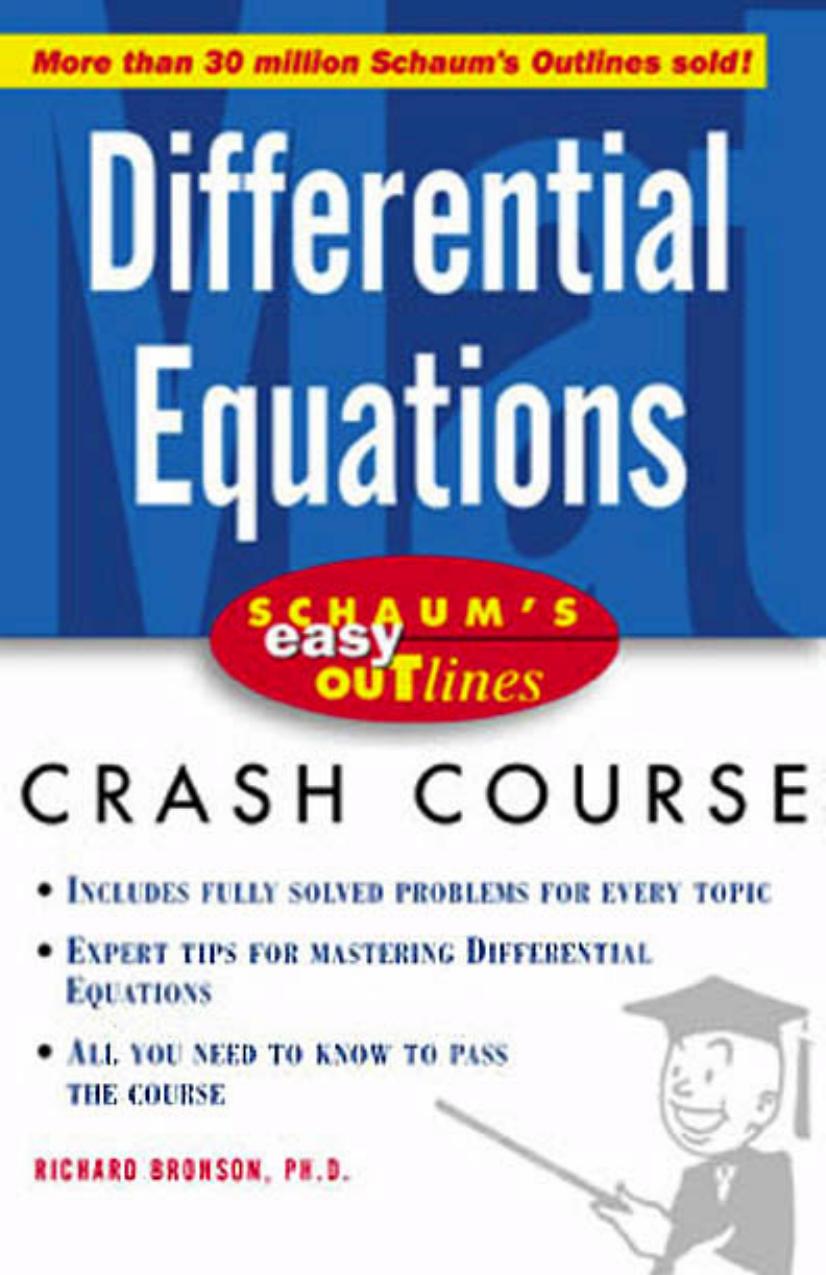 Schaum's Easy Outline: Differential Equations (Schaum's Outline Series) by Richard Bronson