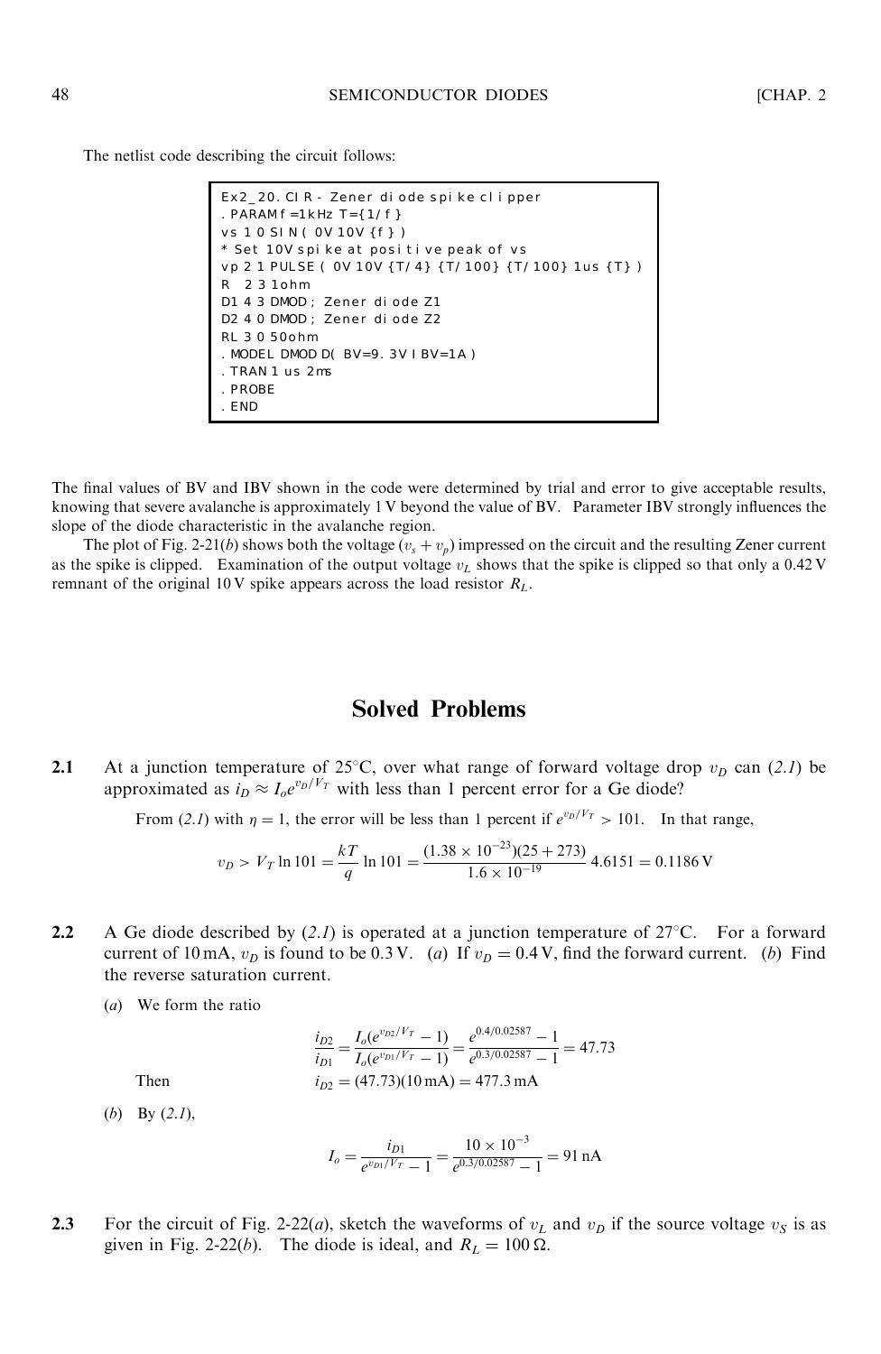 Schaum's Outline of Electronic Devices and Circuits, Second Edition [by Jimmie J. Cathey] by Unknown