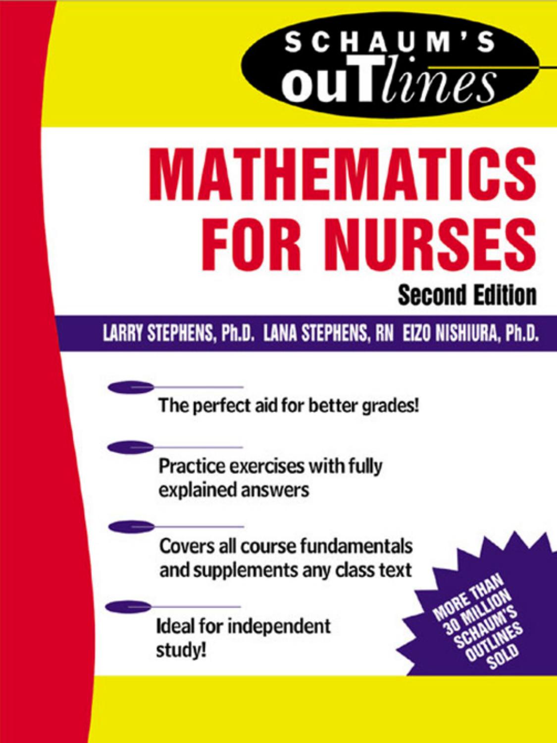 Schaum's Outline of Mathematics for Nurses by Larry J. Stephens