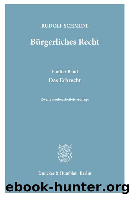 Schmidt by Bürgerliches Recht (9783428413188)