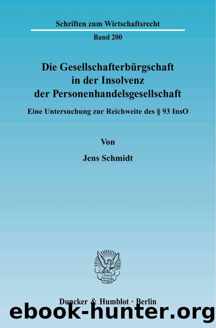 Schmidt by Schriften zum Wirtschaftsrecht (9783428521371)