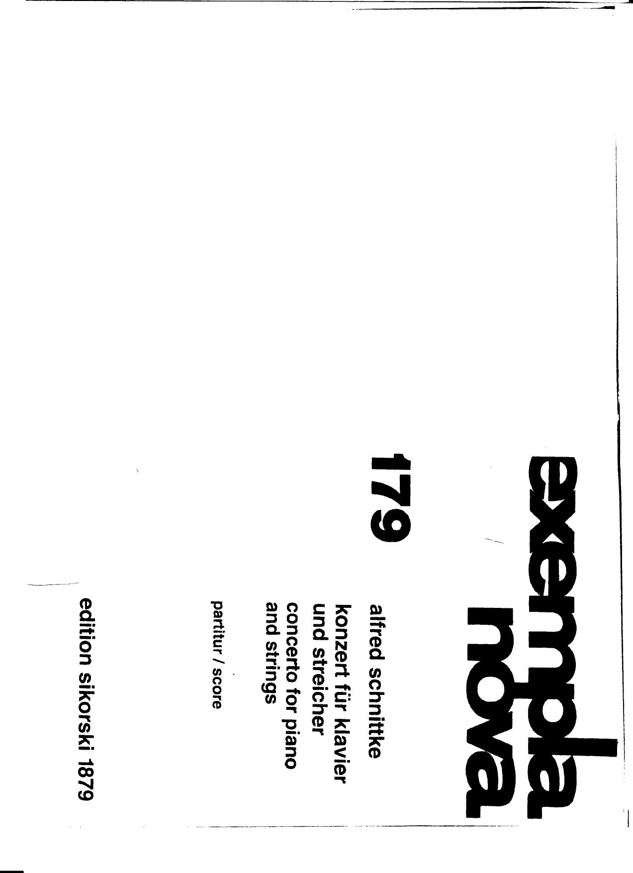 Schnittke Concerto for pno & strings score by part 1