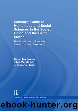 Scholars' Guide to Humanities and Social Sciences in the Soviet Union and the Baltic States by unknow
