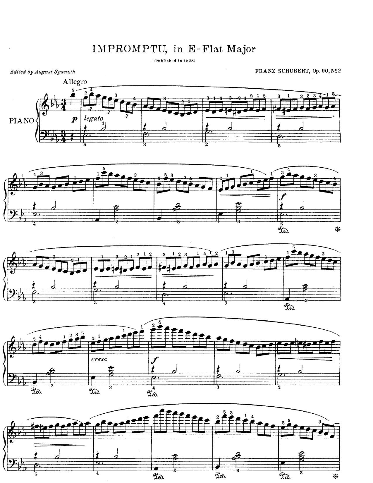 Schubert by Impromptu op.90 no.2