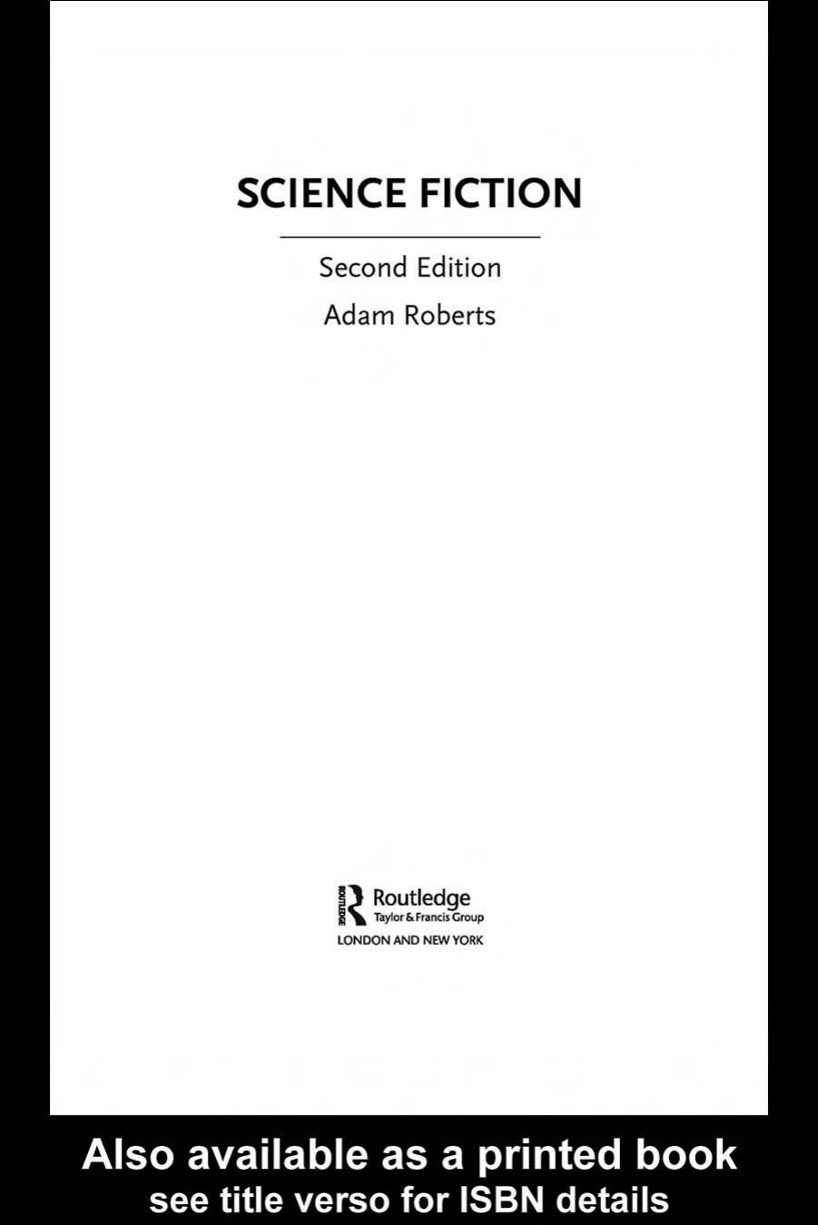 Science Fiction: Second Edition by Adam Roberts