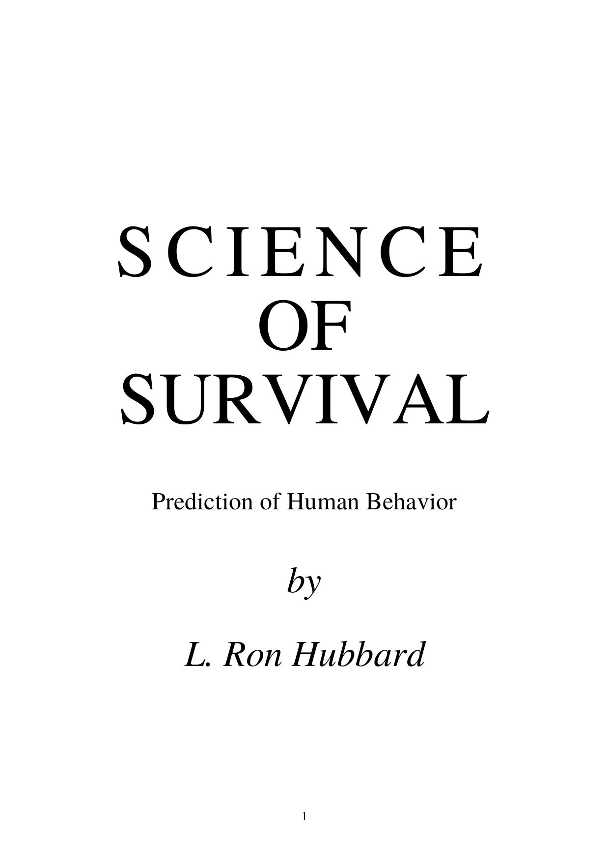 Science Of Survival by Unknown