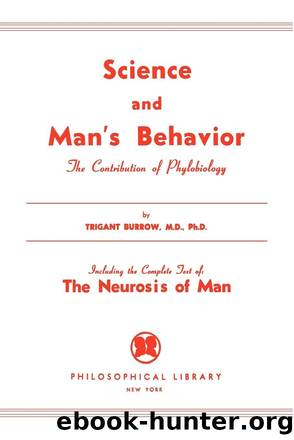 Science and Man's Behavior by Trigant Burrow