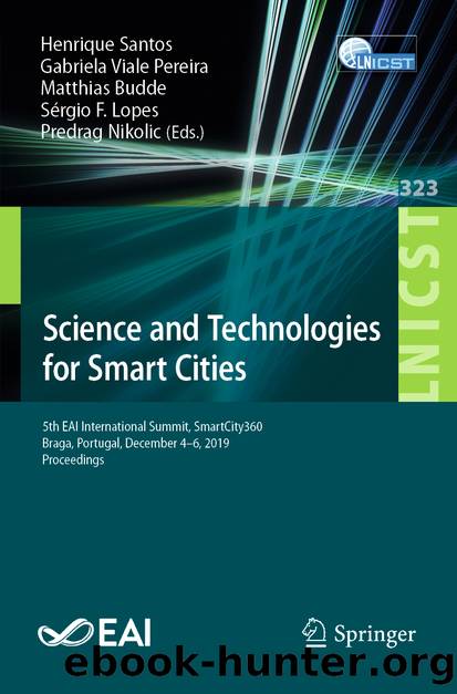 Science and Technologies for Smart Cities by Unknown